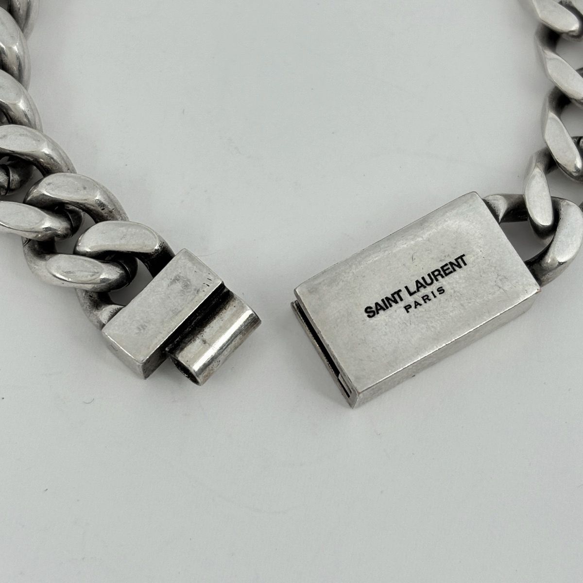 Saint Laurent Logo Chain Bracelet Silver — view 3
