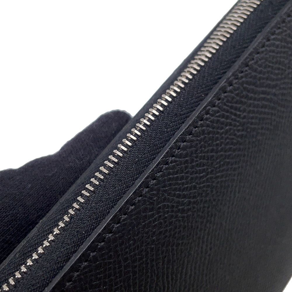 Hermes Wallet Azap Long Silk in Black Silver Epsom — view 7