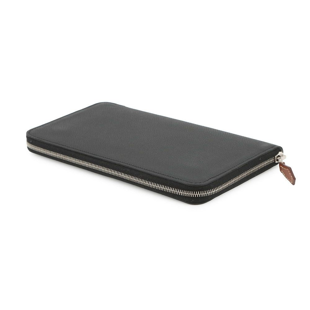 Hermes Wallet Azap Long Silk in Black Silver Epsom — view 2
