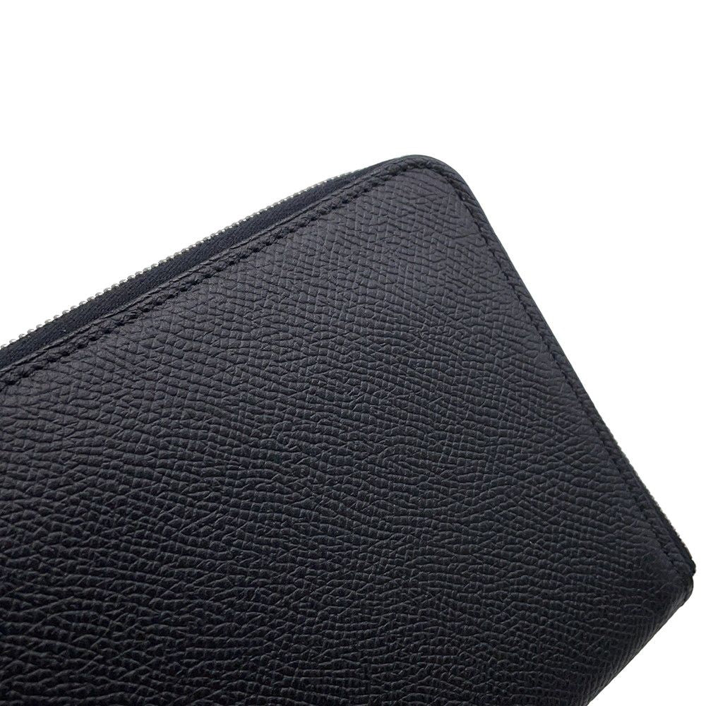 Hermes Wallet Azap Long Silk in Black Silver Epsom — view 5