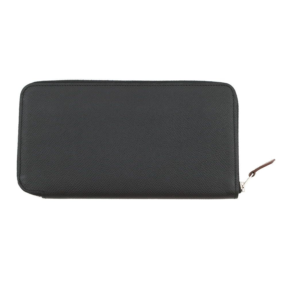 Hermes Wallet Azap Long Silk in Black Silver Epsom — view 3