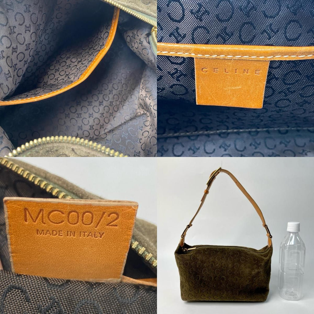 Celine Vintage C Macadam Suede Shoulder Bag — view 8