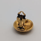 Chanel Earrings CC Logo Camellia Round Circle Gold Vintage — view 3