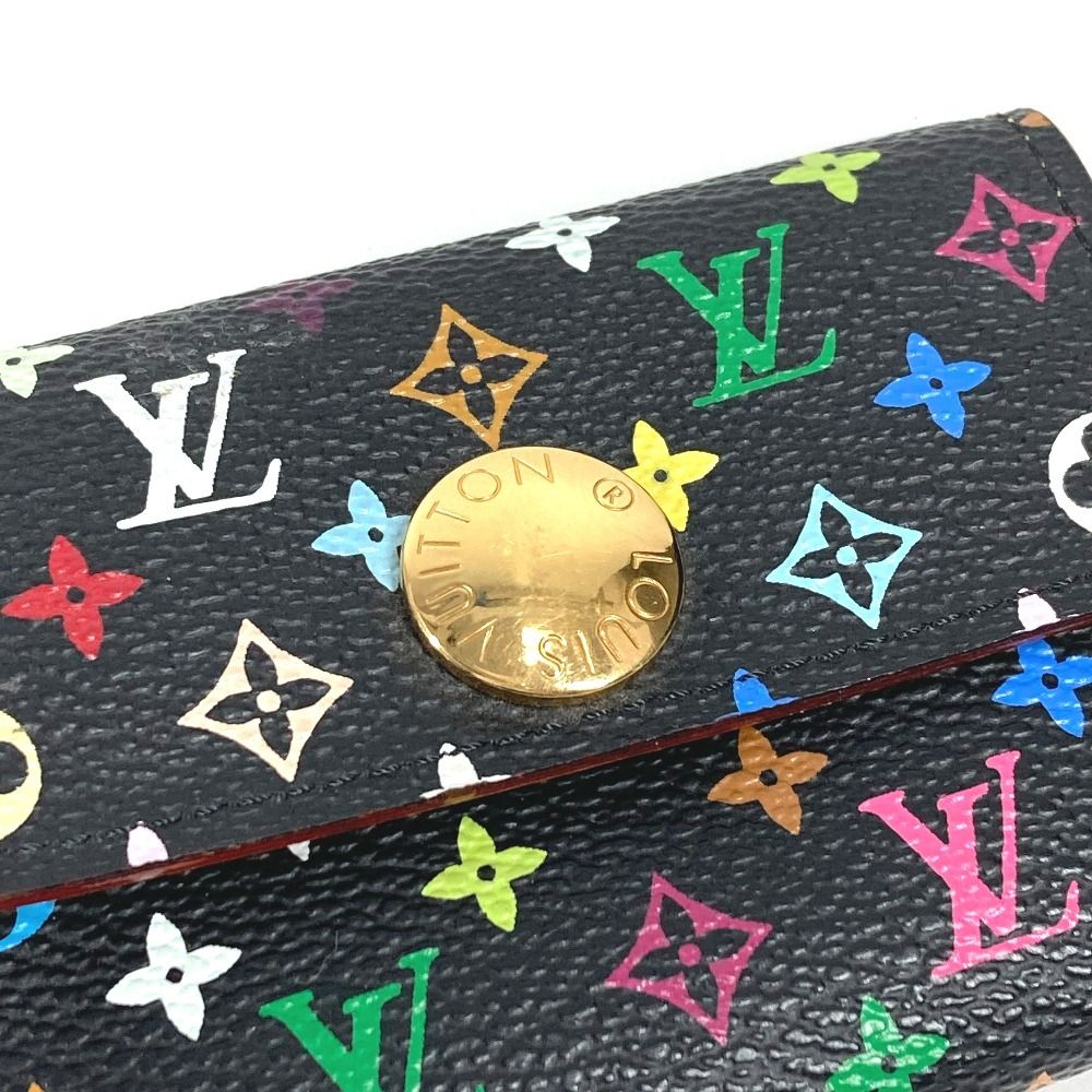 Louis Vuitton Coin Case Porte-Monnaie Monogram Multicolor Canvas Noir Black — view 8