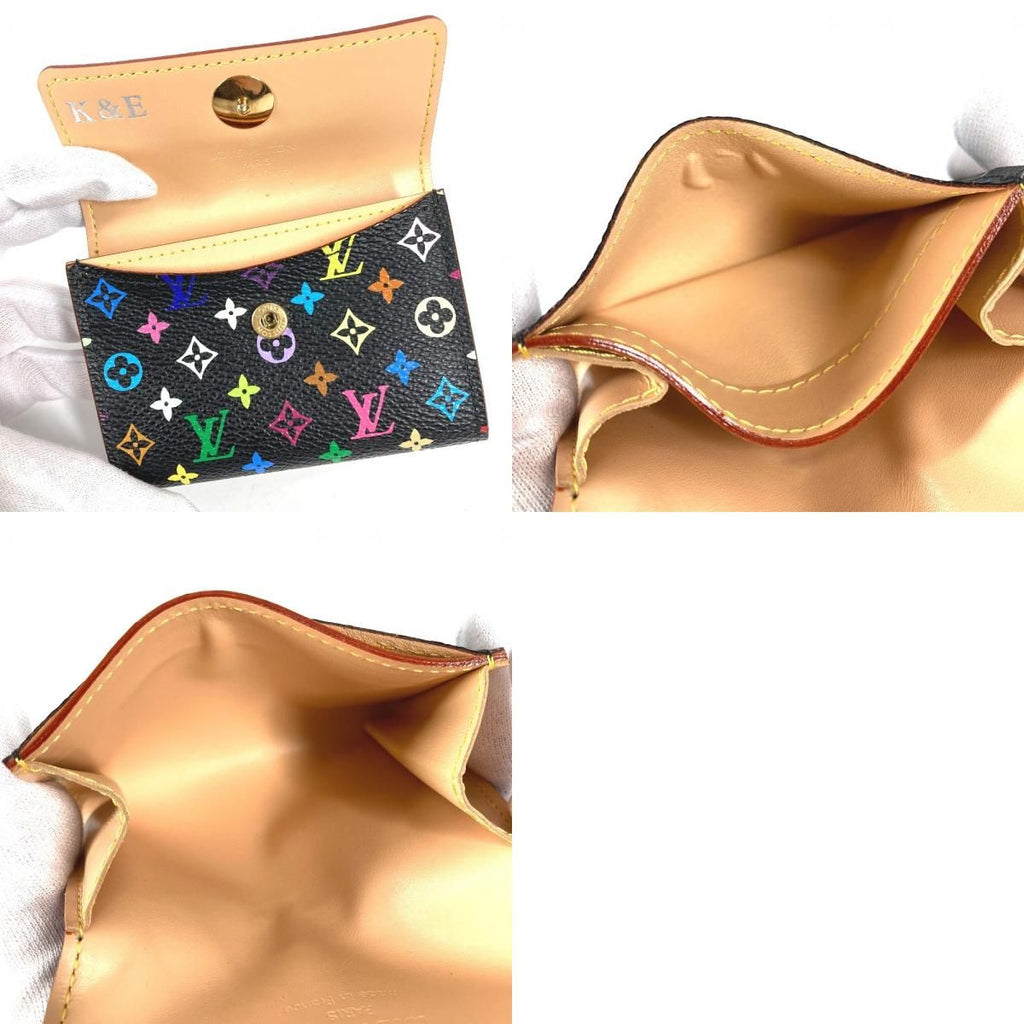 Louis Vuitton Coin Case Porte-Monnaie Monogram Multicolor Canvas Noir Black — view 9