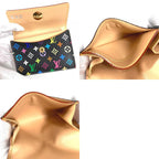 Louis Vuitton Coin Case Porte-Monnaie Monogram Multicolor Canvas Noir Black — view 9