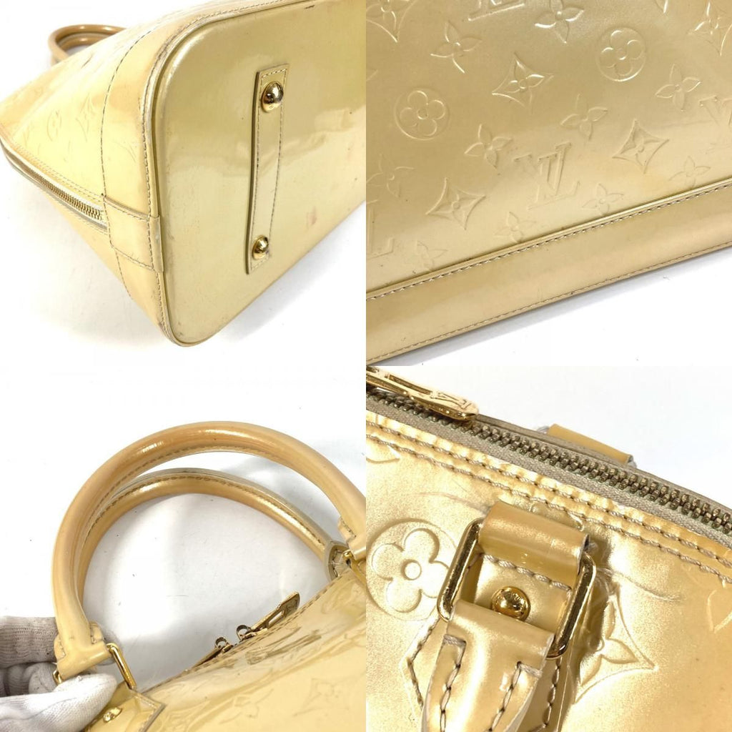 Louis Vuitton Handbag Alma GM Monogram Vernis Canvas Blanc Corail Beige — view 7
