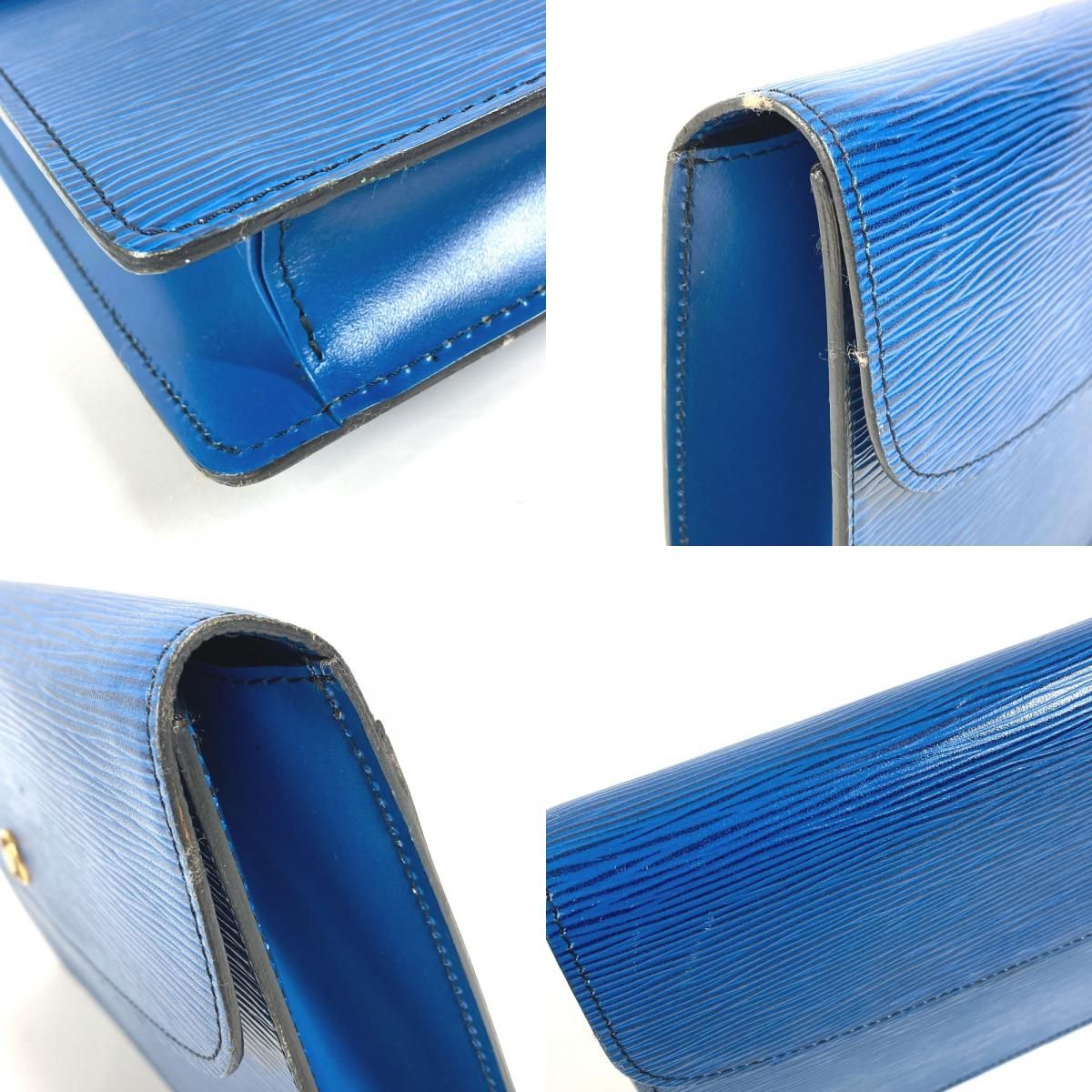 Louis Vuitton Second Bag Montaigne 27 Epi Leather Toledo Blue — view 7