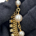 Chanel Necklace CC Logo Stone Crush Rhinestone Faux Pearl — view 9