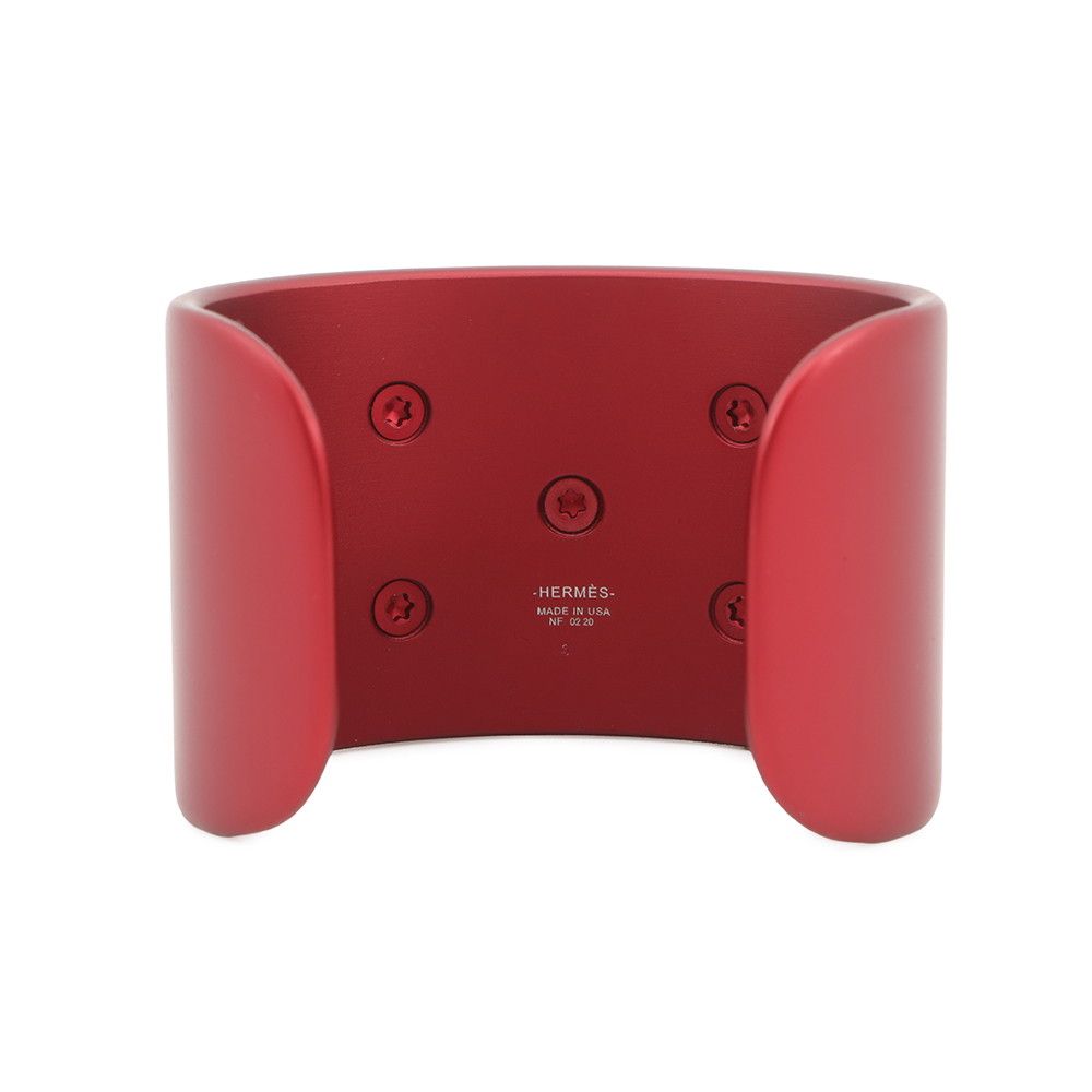 Hermes Bracelet Collier de Chien Red Sunset Aluminum S Matte Metal — view 3