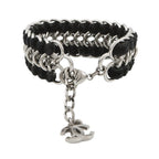 Chanel Bracelet CC Logo Velvet Rhinestone Faux Pearl — view 3