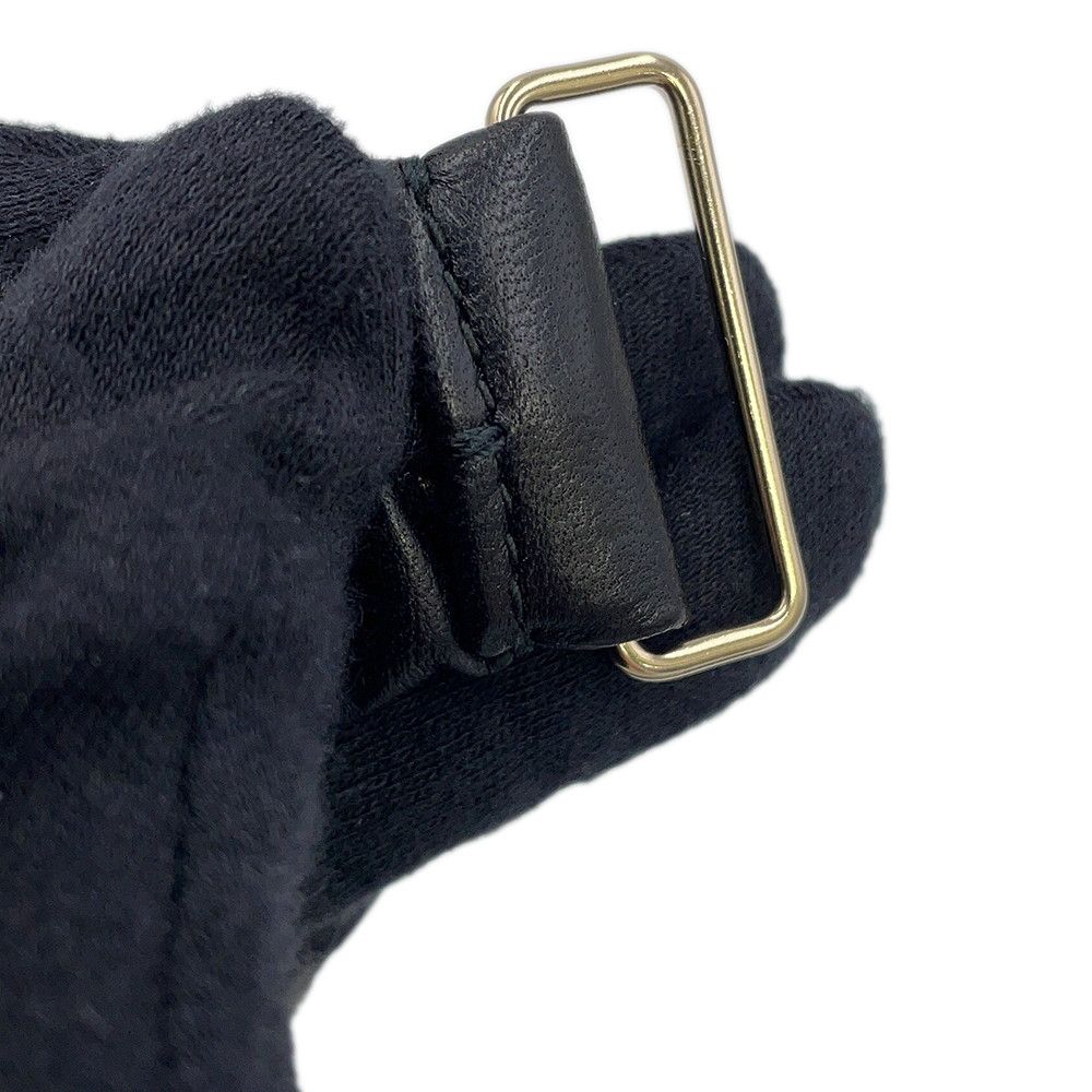 Chanel Belt CC Logo Rhinestone Leather 75 Black — view 6
