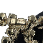 Chanel Belt CC Logo Rhinestone Leather 75 Black — view 9