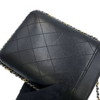 Chanel Foncase Chainaround Quilted CC Logo Lambskin Black — view 8