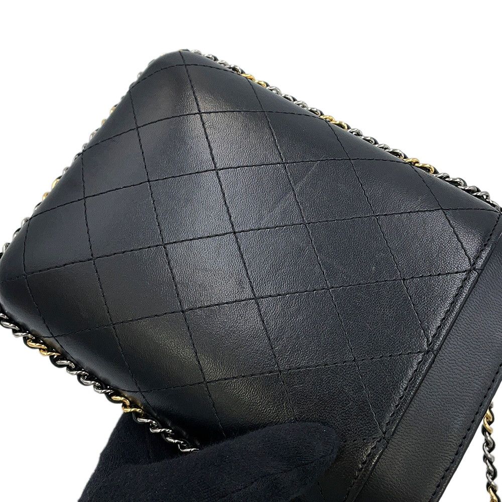 Chanel Foncase Chainaround Quilted CC Logo Lambskin Black — view 8