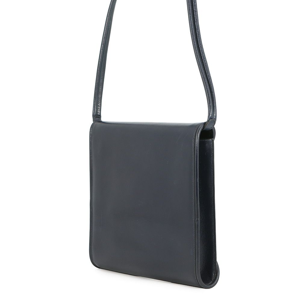 Hermes Shoulder Bag Wood Navy Gold Box Calf — view 2