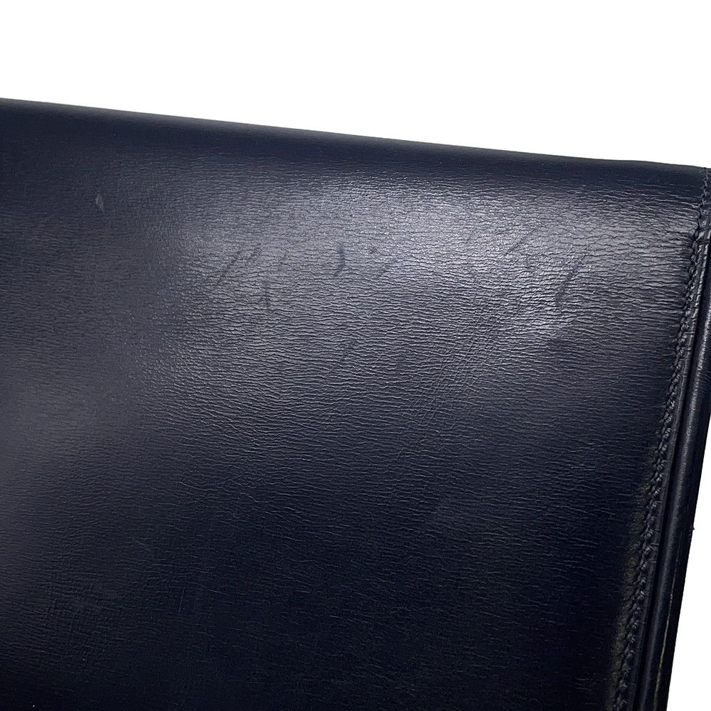 Hermes Shoulder Bag Wood Navy Gold Box Calf — view 7