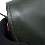 Hermes Shoulder Bag Duffle Green Gold Box Calf — view 8