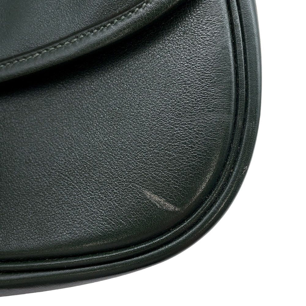 Hermes Shoulder Bag Duffle Green Gold Box Calf — view 6