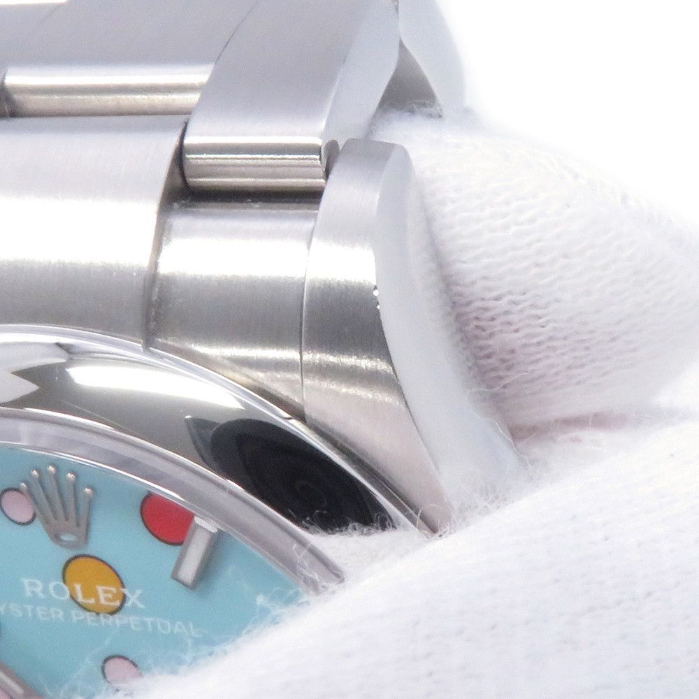 Rolex Oyster Perpetual 36 Watch Turquoise Blue Celebration Dial — view 6