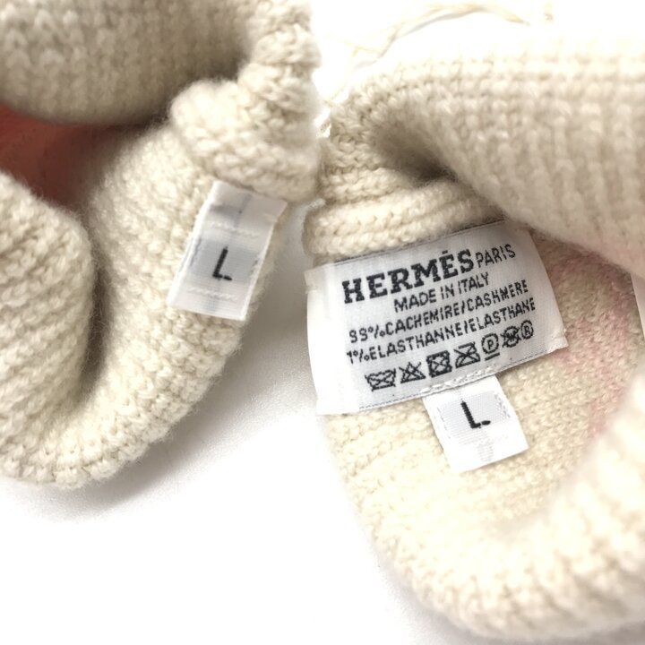 Hermes Heaven Chaine D'ancre Cashmere Gloves L Pink — view 4