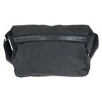Prada Tessuto Black Silver Nylon Leather Shoulder Bag — view 2