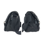Prada Tessuto Black Silver Nylon Leather Shoulder Bag — view 8