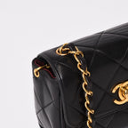 Chanel Mini Quilted S Flap S Chain Shoulder Bag CC Logo Lambskin Gold — view 4