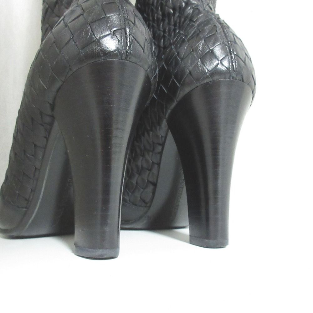 Bottega Veneta Intrecciato Long Boots 38.5 Black — view 6