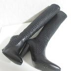Bottega Veneta Intrecciato Long Boots 38.5 Black — view 8