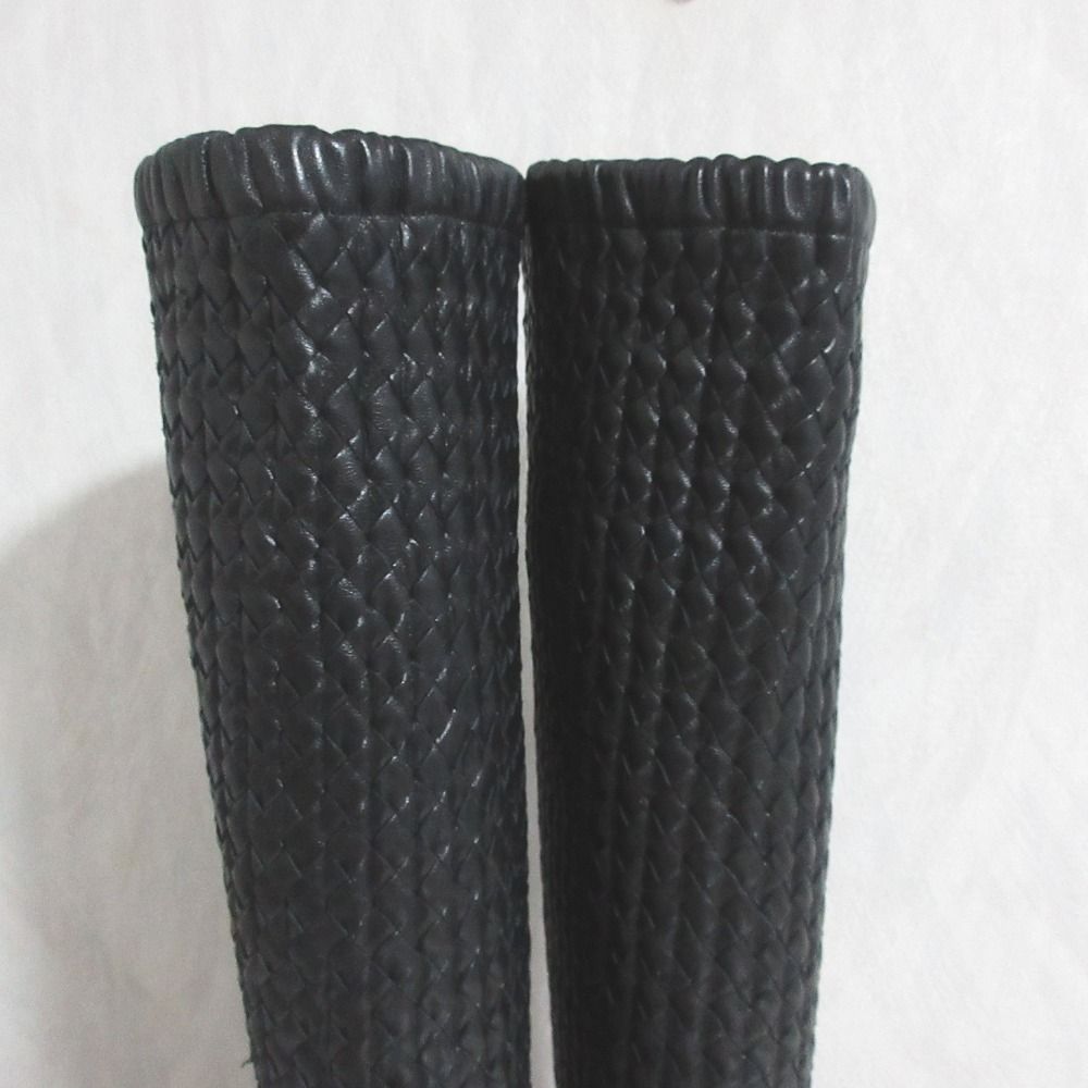 Bottega Veneta Intrecciato Long Boots 38.5 Black — view 3