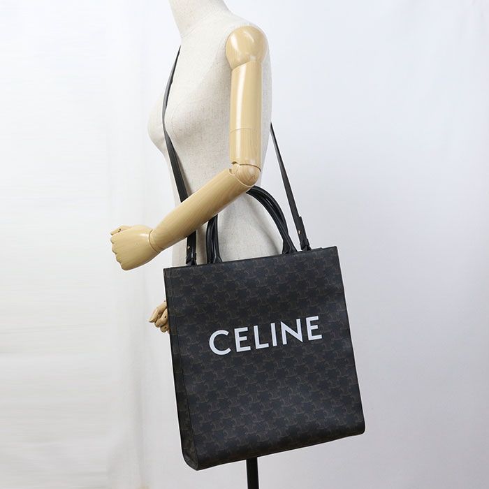 Celine Vertical Cabas Triomphe Canvas Tote — view 7