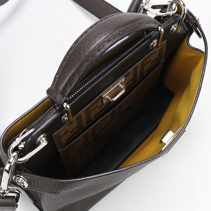 Fendi Mini Essential Peekaboo Handbag Leather — view 3