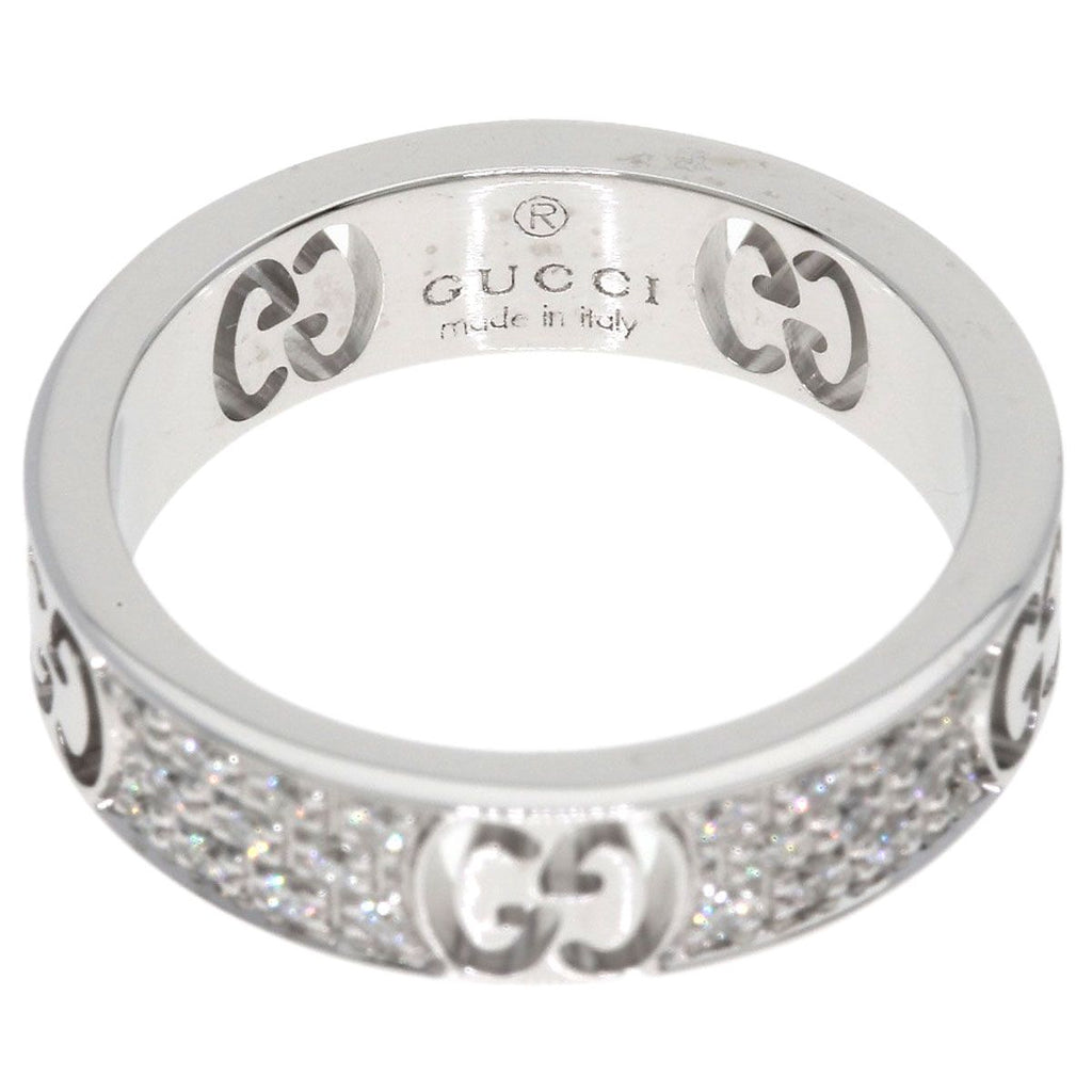 Gucci Icon Full Diamond Ring 18k White Gold — view 5