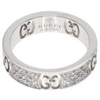 Gucci Icon Full Diamond Ring 18k White Gold — view 5