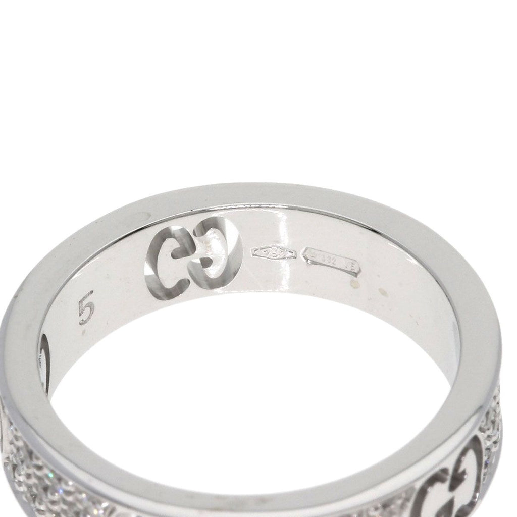 Gucci Icon Full Diamond Ring 18k White Gold — view 6