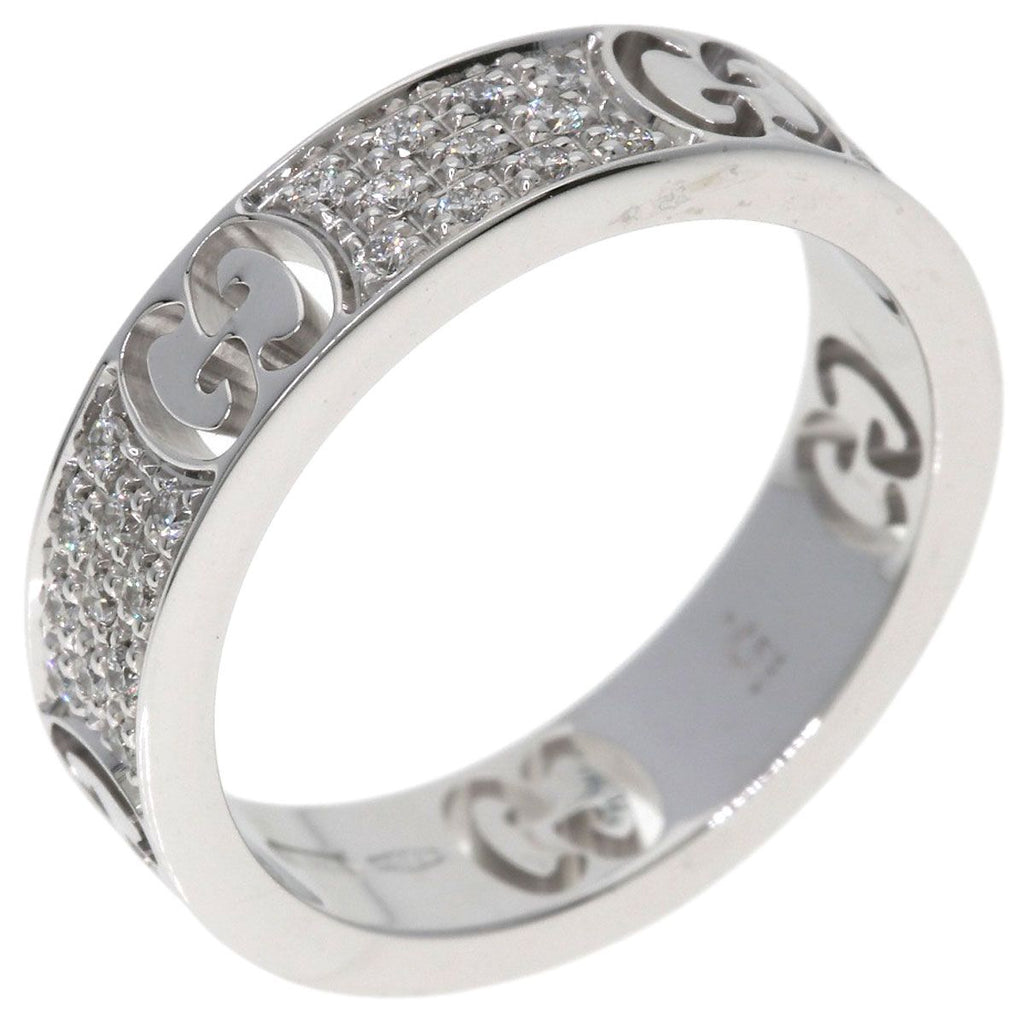 Gucci Icon Full Diamond Ring 18k White Gold — view 2