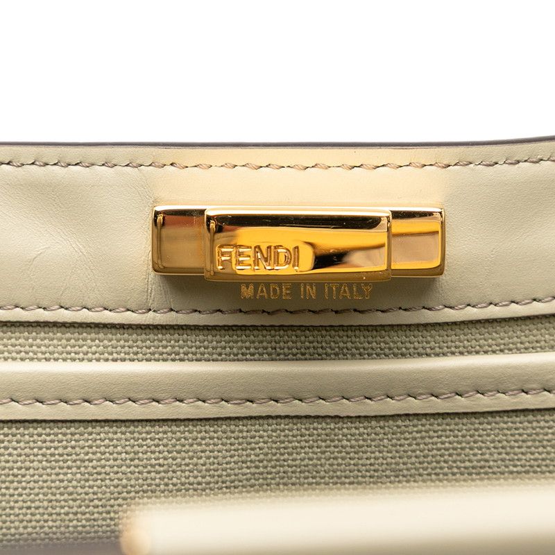 Fendi Zucca Ext Tote Shoulder Bag Green Tea Canvas Leather — view 5