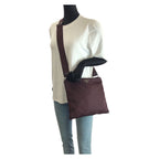 Prada Tessuto Wine Red Orange Silver Nylon Shoulder Bag — view 7