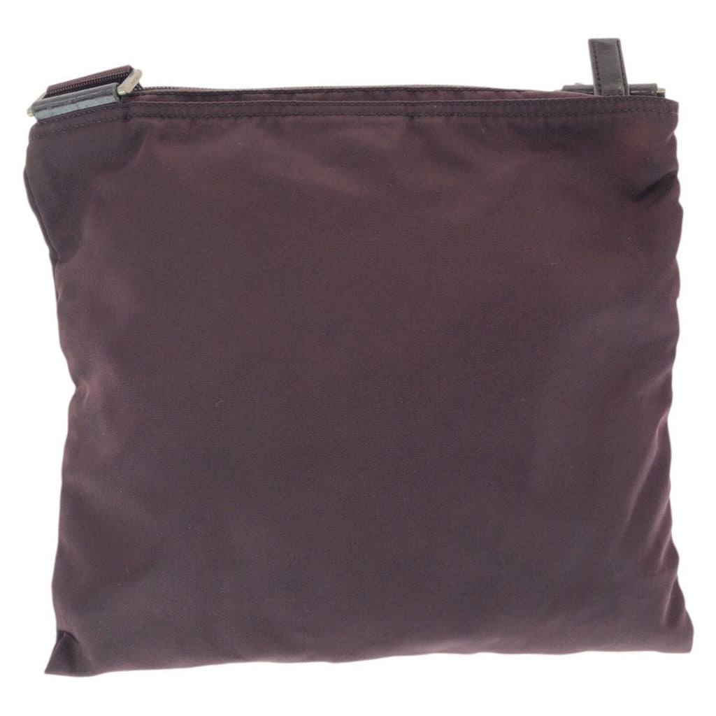 Prada Tessuto Wine Red Orange Silver Nylon Shoulder Bag — view 2
