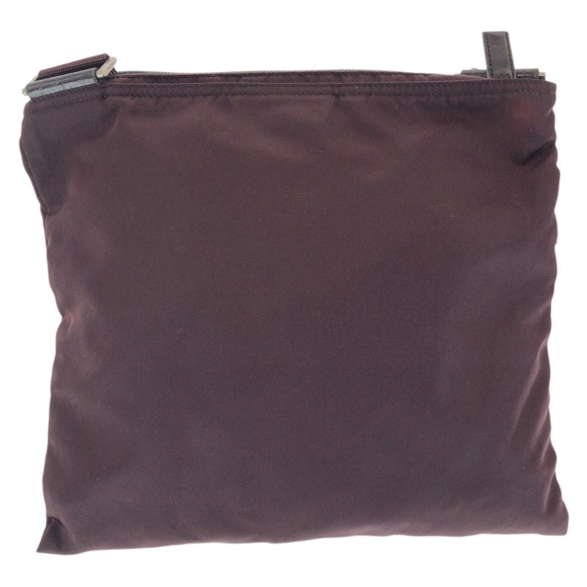 Prada Tessuto Wine Red Orange Silver Nylon Shoulder Bag — view 2