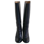 Hermes Boots Long Leather Heels Shoes — view 4