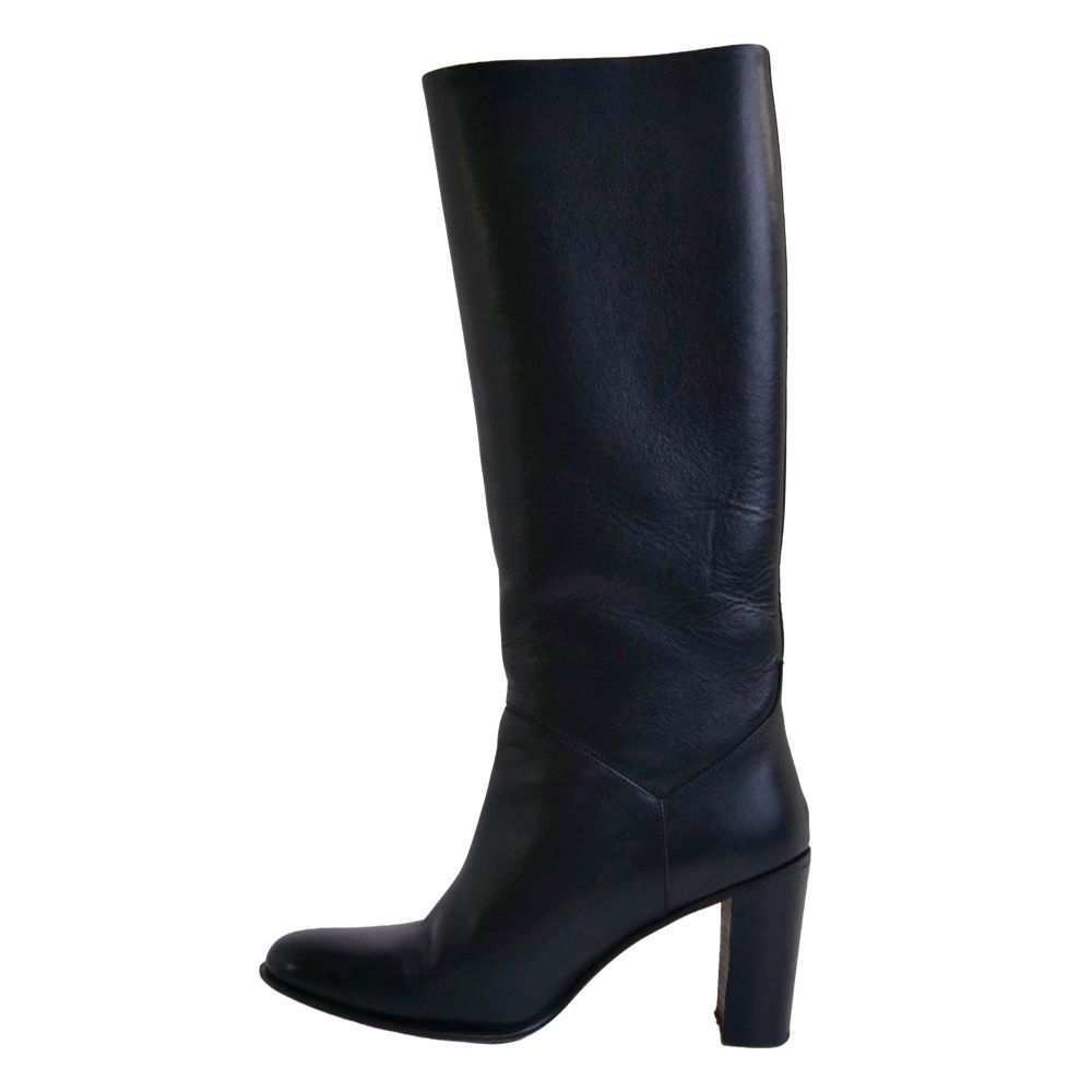 Hermes Boots Long Leather Heels Shoes — view 7