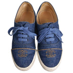 Chanel Vintage Sneakers Low Cut Denim Cocoma — view 4