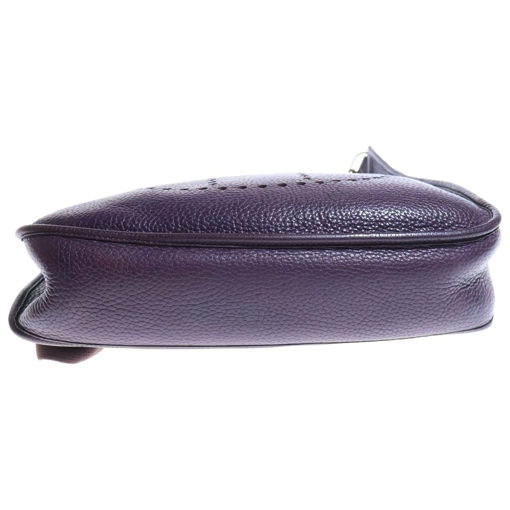 Hermes Evelyne GM Shoulder Bag Cassis Togo Leather Gold Strap — view 6