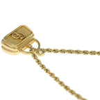 Dior CD Logo Bag Motif Chain Pendant Necklace Gold Plated — view 6