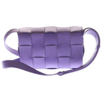 Bottega Veneta Cassette Leather Shoulder Bag Purple — view 2