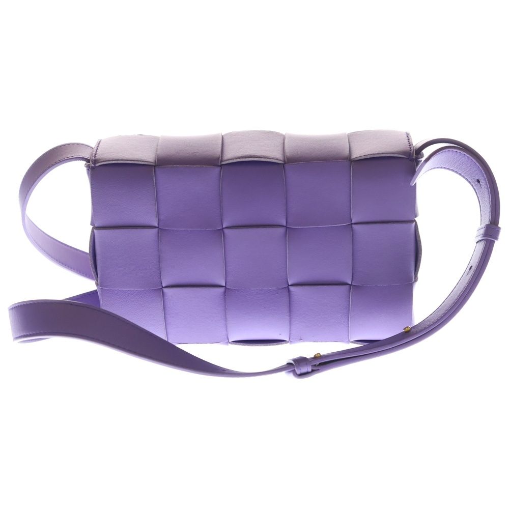 Bottega Veneta Cassette Leather Shoulder Bag Purple — view 2