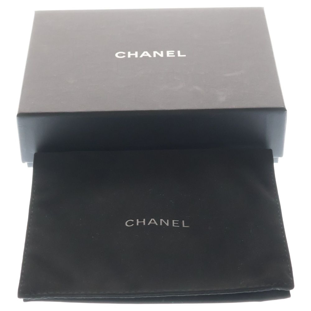 Chanel Quilted Bifold Wallet Card Case Compact Black Caviar Leather Gold — view 6