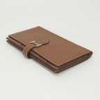 Hermes Bearn Souffle Wallet Epsom Gold Brown Silver Veau — view 4